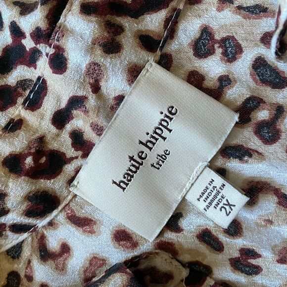 Haute Hippie Tribe Animal Print Top Size 2X - Picture 5 of 6